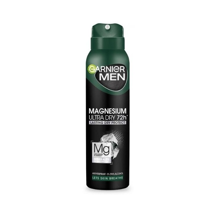 Garnier Men Дезодорант-спрей Magnesium Ultra Dry 72h 150 мл