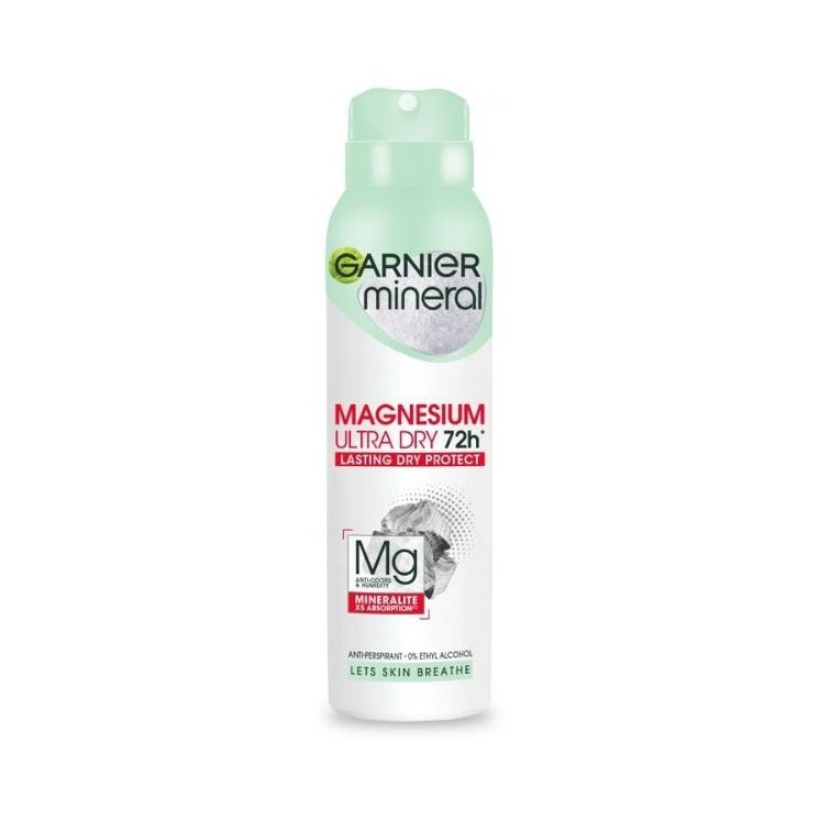 Garnier Mineral Dezodorant w spray'u Magnesium Ultra Dry 72h 150 ml