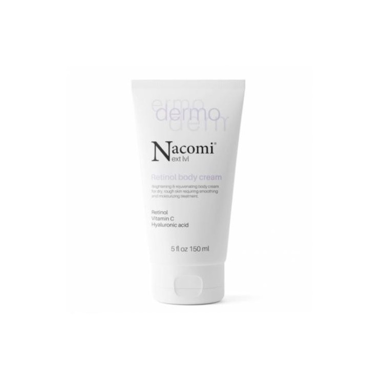 Nacomi Next Level Dermo rozjaśniająco-odmładzający Krem do ciała z Retinolem i Witaminą C 150 ml