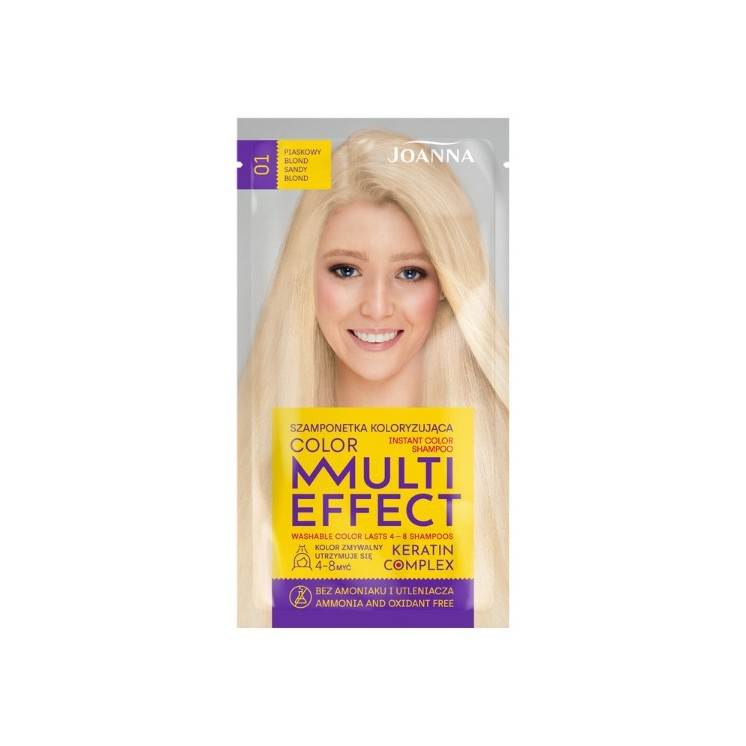 Joanna Multi Effect Color Szamponetka do włosów koloryzująca /01/ Piaskowy blond