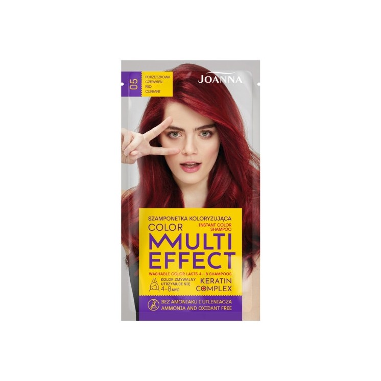 Joanna Multi Effect Color Szamponetka do włosów koloryzująca /05/ Porzeczkowa czerwień