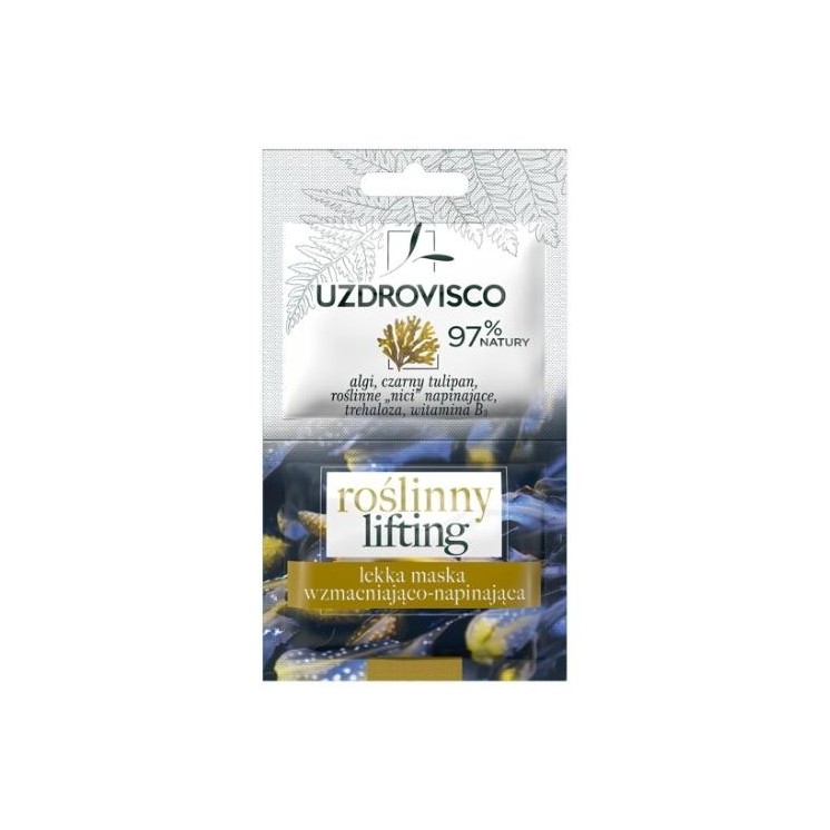 Uzdrovisco Roślinny Lifting lekka Maska wzmacniająco-napinająca Algi i Czarny Tulipan 10 ml
