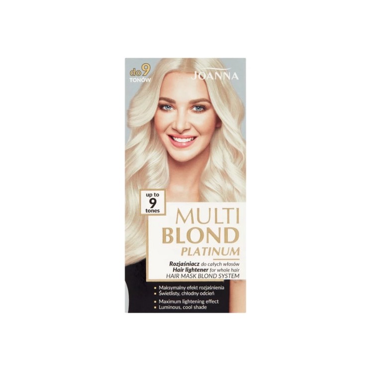Joanna Multi Blond Platinum Rozjaśniacz do całych włosów do 9 tonów