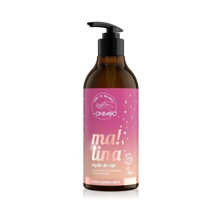 ONLYBIO Hand in Balance Mydło do rąk Malina 500 ml