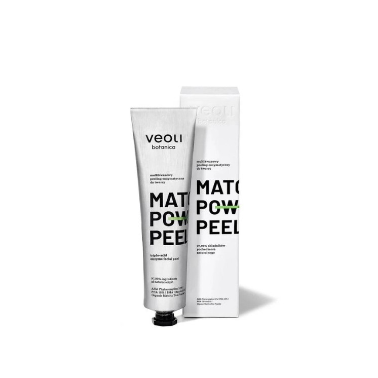 Veoli Botanica Matcha Power Peel multikwasowy Peeling enzymatyczny do twarzy 75 ml