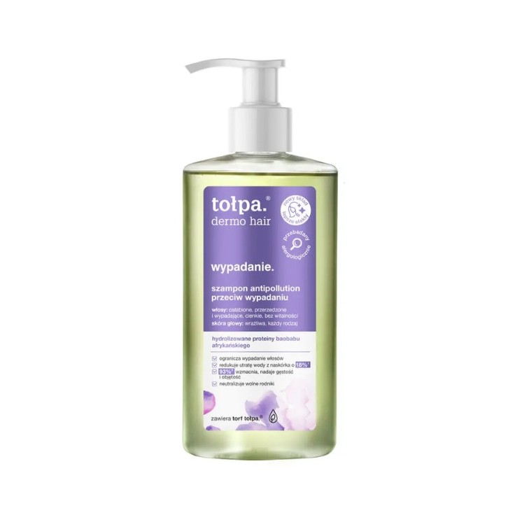 Tołpa Dermo Hair wypadanie. Szampon Antipollution przeciw wypadaniu 250 ml