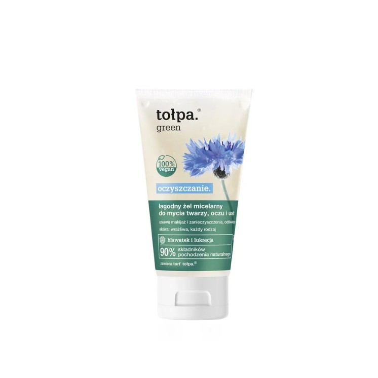 Tołpa Green Oczyszczanie. łagodny Żel micelarny do mycia twarzy, oczu i ust 150 ml