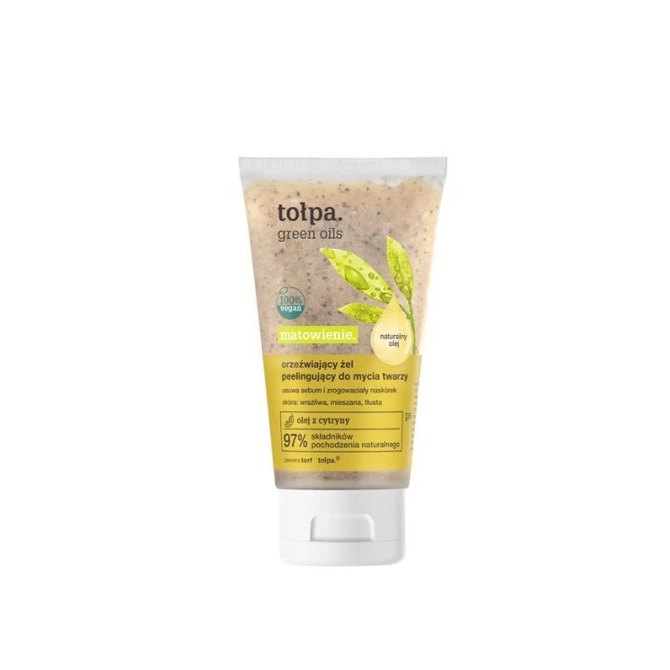 Tołpa Green Oils матуючий. Освіжаючий пілінг-гель для вмивання обличчя 150 мл