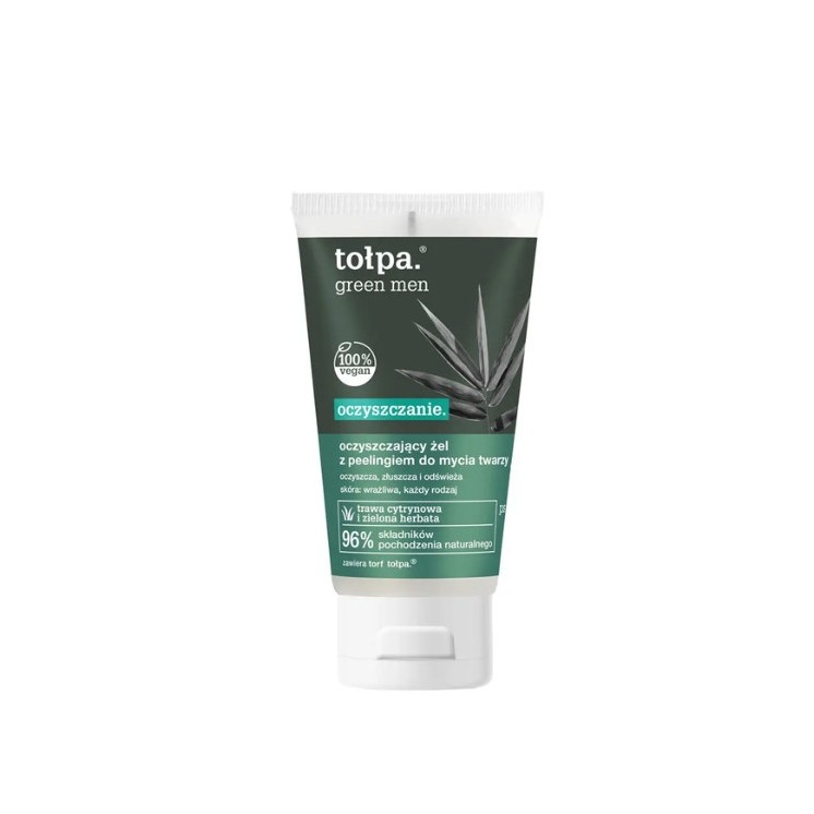 Tołpa Green Men oczyszczanie. oczyszczający Żel z peelingiem do mycia twarzy 150 ml
