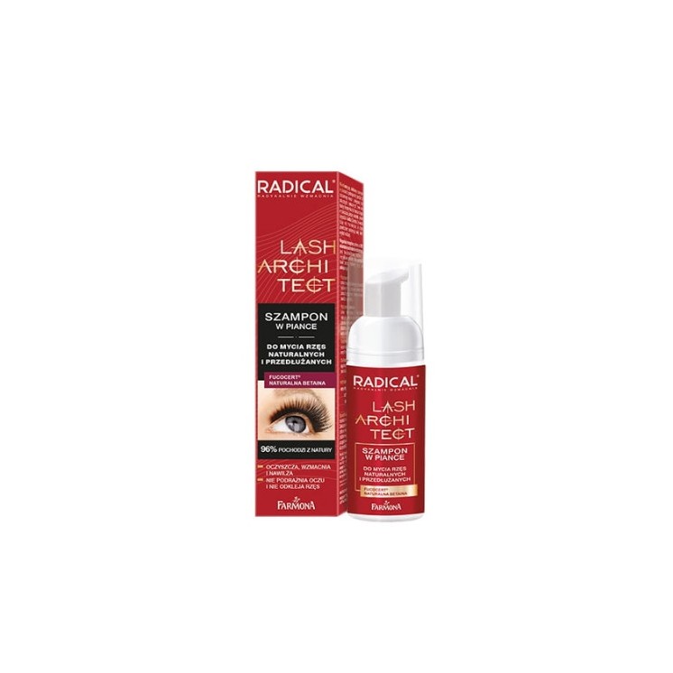Farmona Radical Lash Architect Szampon w piance do mycia rzęs naturalnych i przedłużonych 50 ml