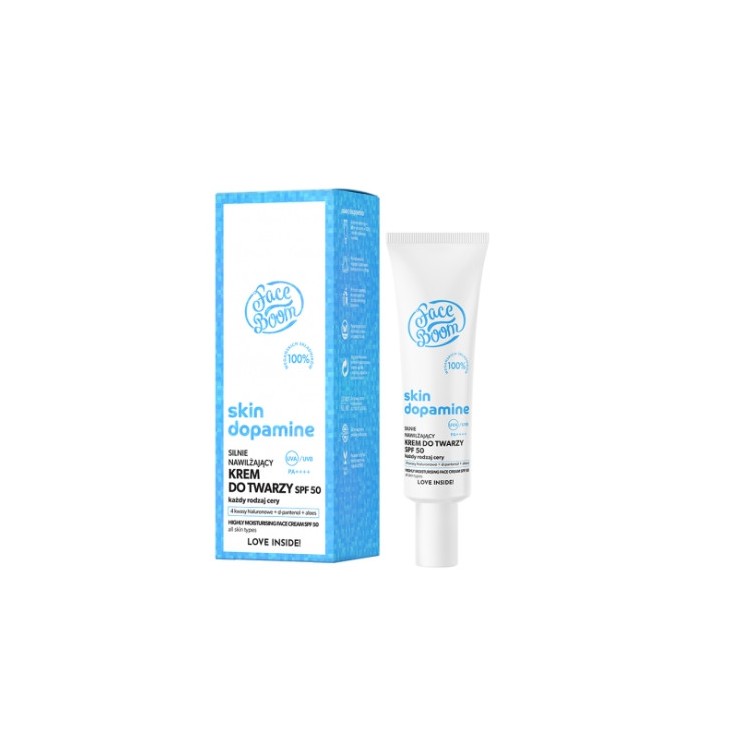 FaceBoom Skin Dopamine sterk hydraterende Gezichtscreme SPF50 40 ml