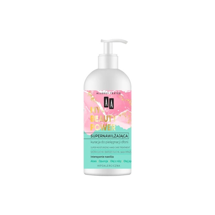 AA My Beauty Power supernawilżająca Kuracja do pielęgnacji dłoni Opuncja i Aloes 275 ml