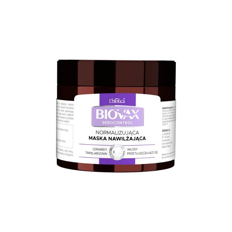 Biovax Sebucontrol normalizująca Maska do włosów seboregulująca 250 ml