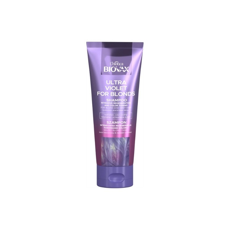 Biovax Ultra Violet intensywnie regulujący Szampon do włosów blond i siwych 200 ml