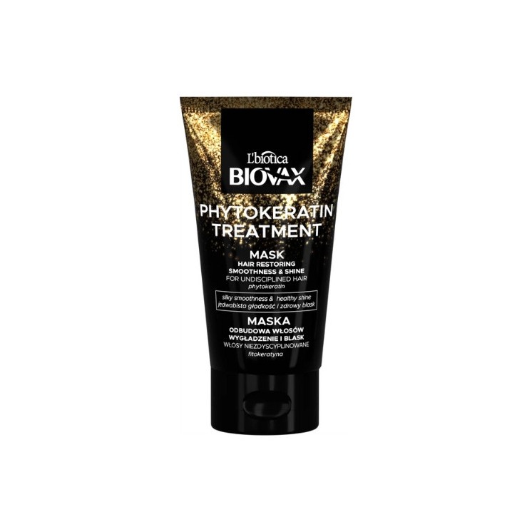 Biovax Phyto Keratin intensywnie odbudowująca Maseczka do włosów po keratynowym prostowaniu 150 ml