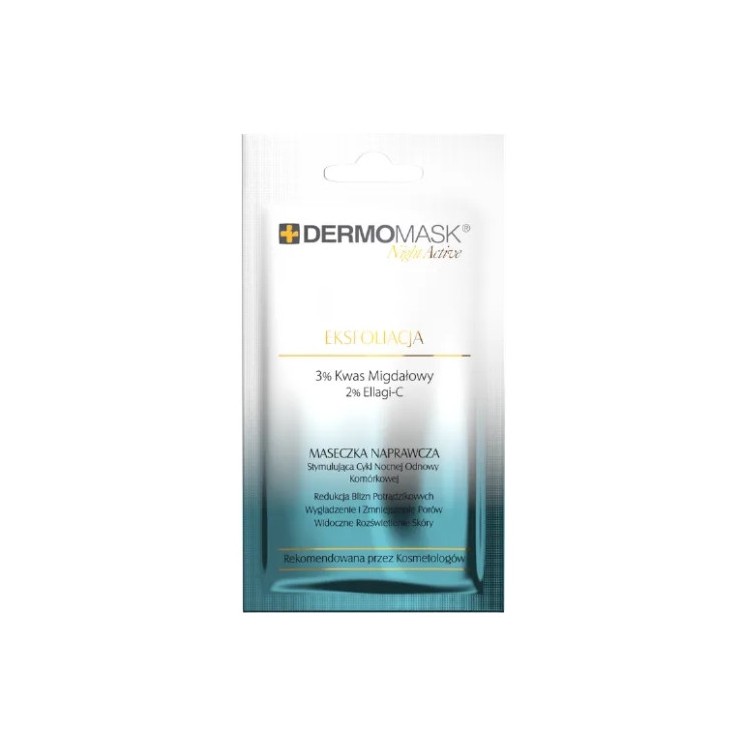 L'biotica Dermomask Night Acitve Maseczka do twarzy naprawcza Eksfoliacja 12 ml