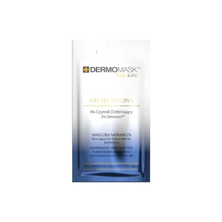 L'biotica Dermomask Night Acitve Maseczka do twarzy naprawcza Infuzja tlenowa 12 ml