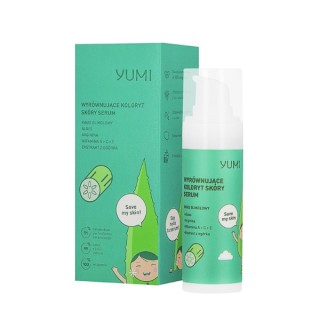 Yumi wyrównujące koloryt skóry Serum do twarzy Ogórek 30 ml Yumi wyrównujące koloryt skóry Serum do twarzy Ogórek 30 ml