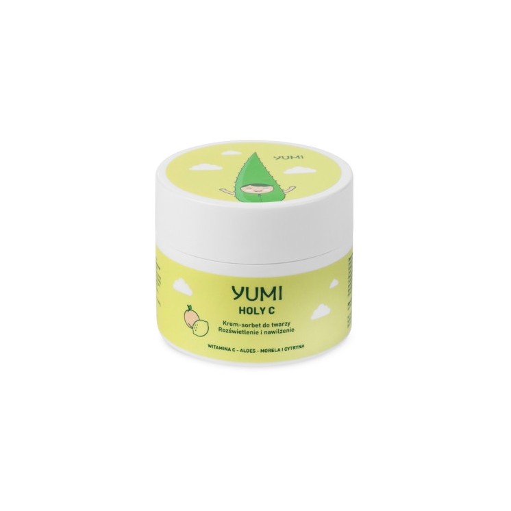 Yumi Holy C Krem-sorbet do twarzy rozświetlająco-nawilżający Morela-Cytryna 50 ml
