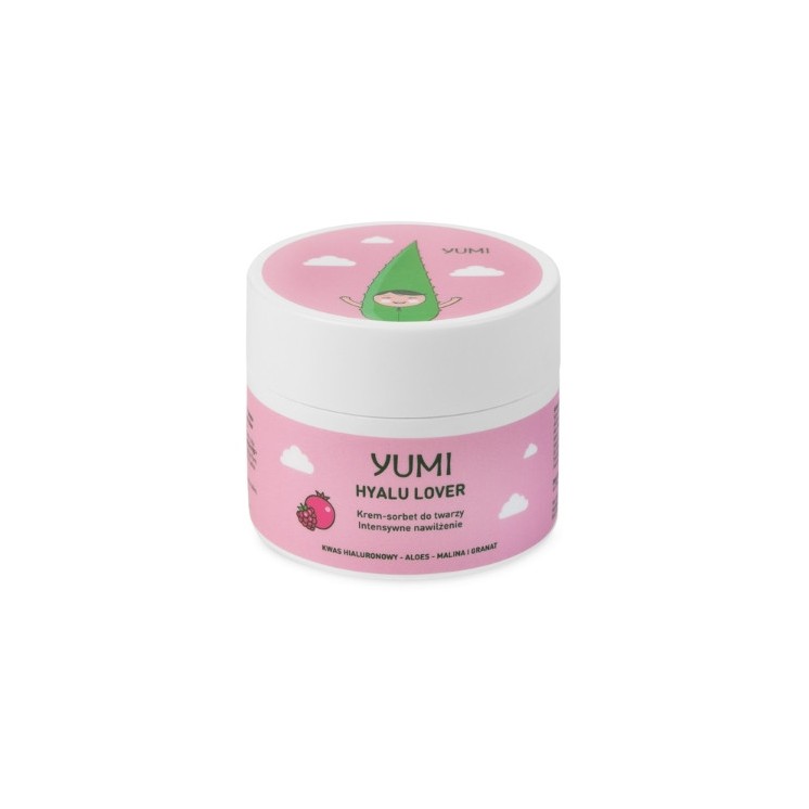 Yumi Hyalu Lover Krem-sorbet do twarzy intensywnie nawilżający Malina-Granat 50 ml