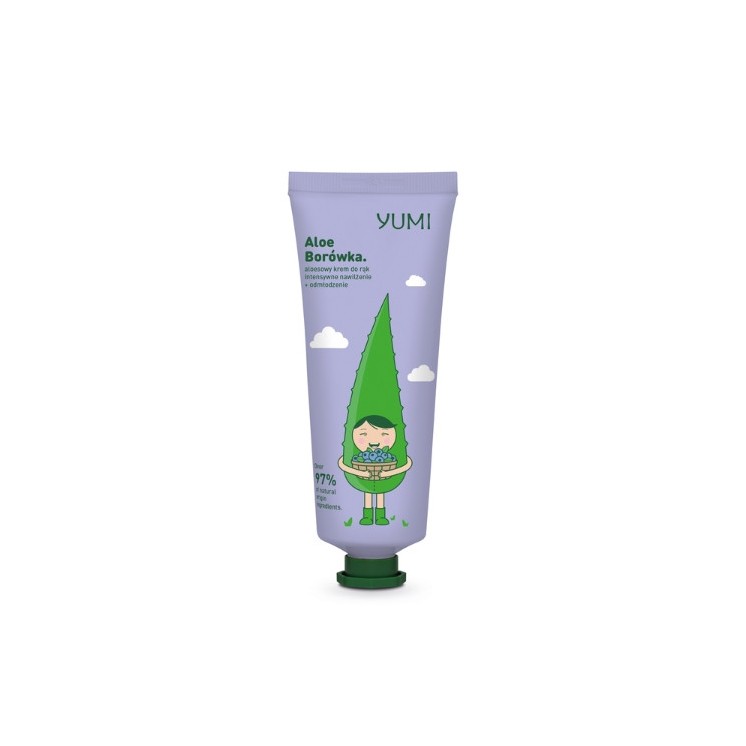 Yumi aloe hand cream intensively moisturizing Aloe blueberry 75 ml
