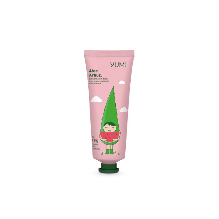Yumi aloesowy Krem do rak intensywnie nawilżajacy Aloe Arbuz 75 ml