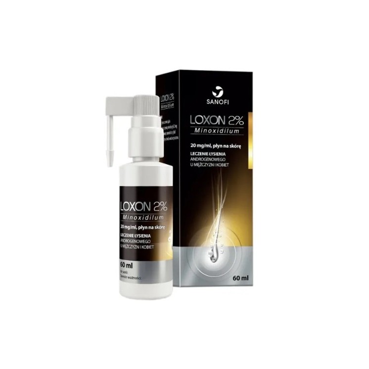 Loxon 2% Płyn na skórę głowy Leczenie łysienia 60 ml