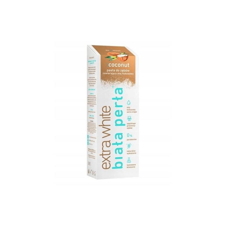 Biała Perła Extra White Pasta do zębów z Olejem Kokosowym 75 ml
