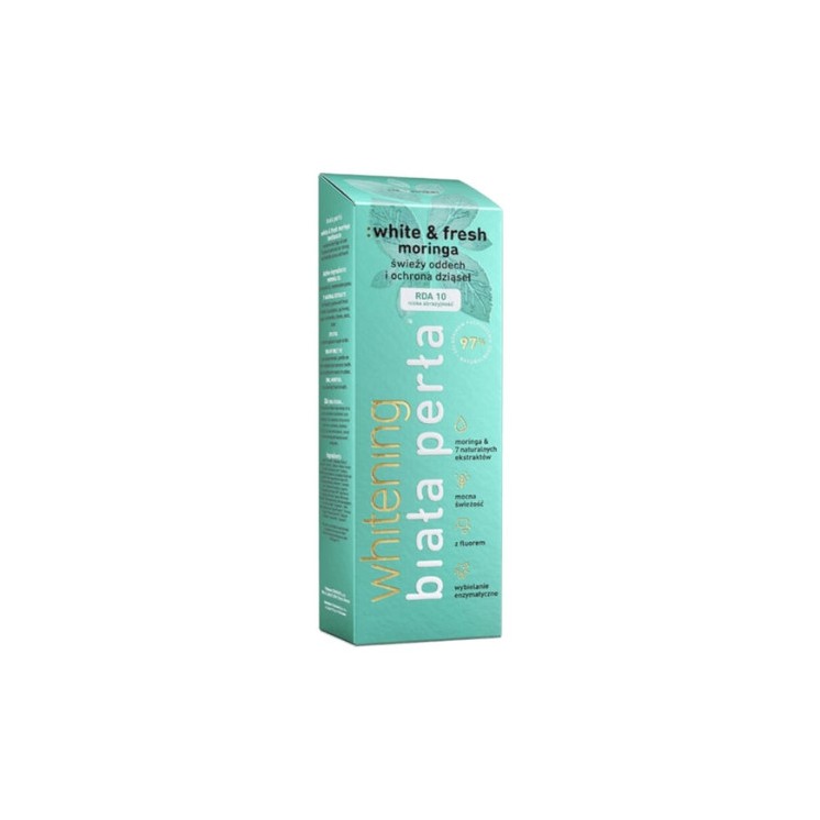 Biała Perła Whitening Pasta do zębów White & Fresh Moringa 75 ml