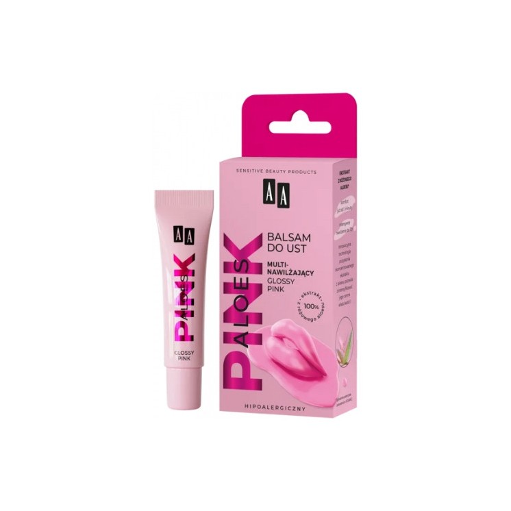 AA Aloes Pink Мультизволожуючий бальзам для губ Glossy Pink 10 г