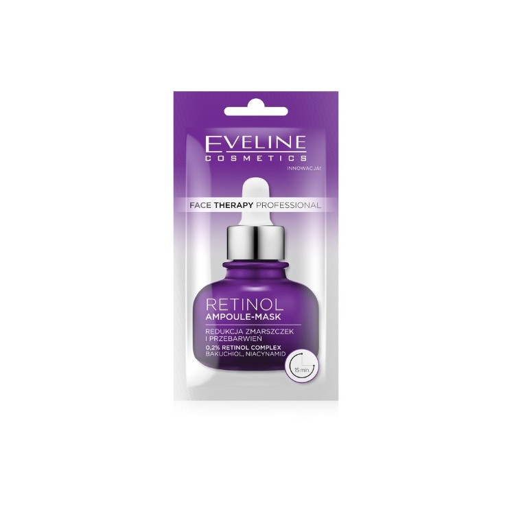 Eveline Face Therapy Professional Maska-ampułka do twarzy z Retinolem 8 ml