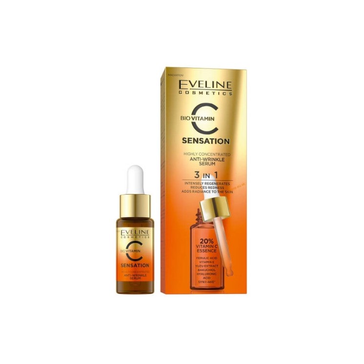 Eveline C Sensation Serum do twarzy przeciwzmarszczkowe 20% Witaminy C 18 ml