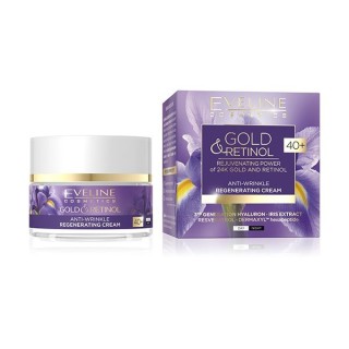 Eveline Gold & Retinol 40+ Регенеруючий крем для обличчя проти зморшок 50 мл