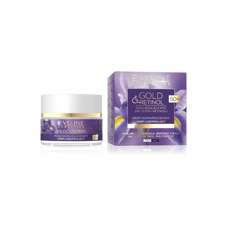 Eveline Gold&Retinol 50+ ujędrniający Krem do twarzy przeciwzmarszczkowy 50 ml
