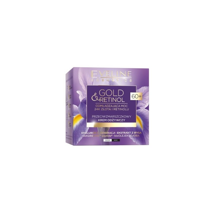 Eveline Gold&Retinol 60+ odżywczy Krem do twarzy przeciwzmarszczkowy 50 ml