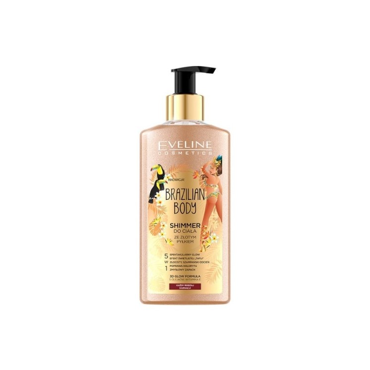 Eveline Brazilian Body Shimmer do ciała ze złotm pyłem 150 ml