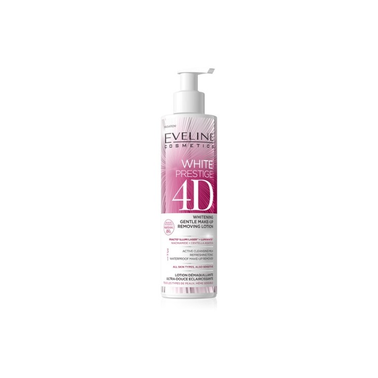 Eveline White Prestige 4D łagodny Płyn do demakijażu wybielający 245 ml