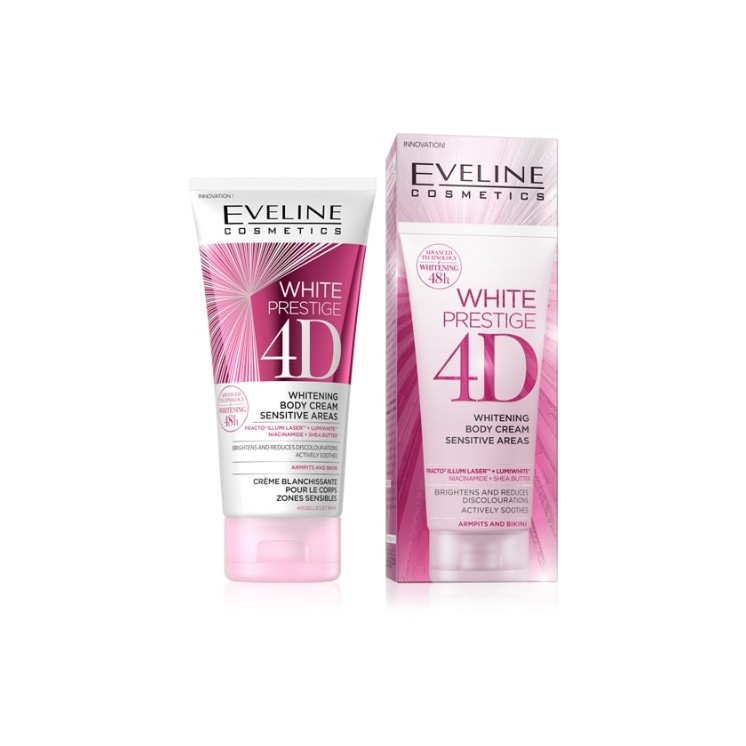 Eveline White Prestige 4D wybielający Krem do ciała do miejsc wrażliwych 100 ml