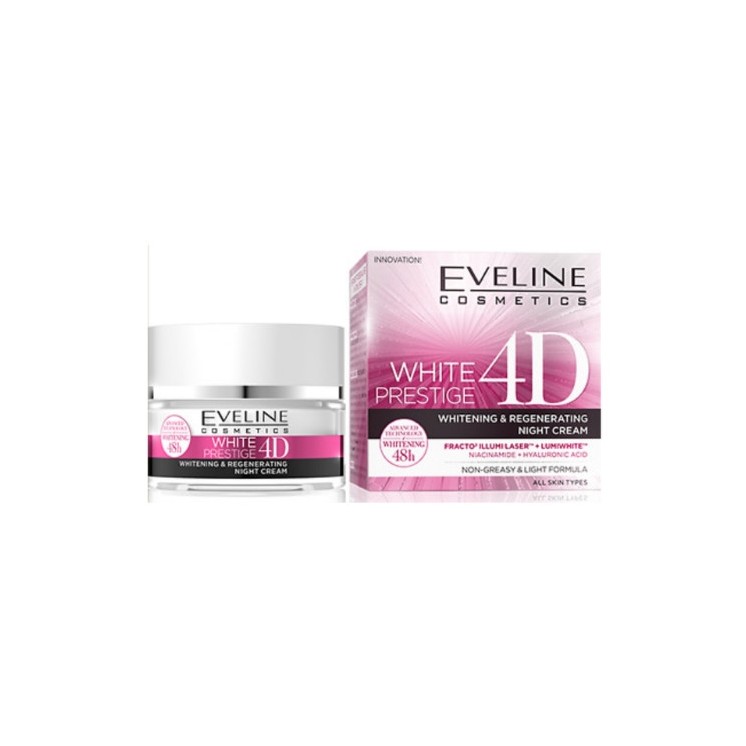 Eveline White Prestige 4D intensief whitening nacht gezichtscrème 50 ml