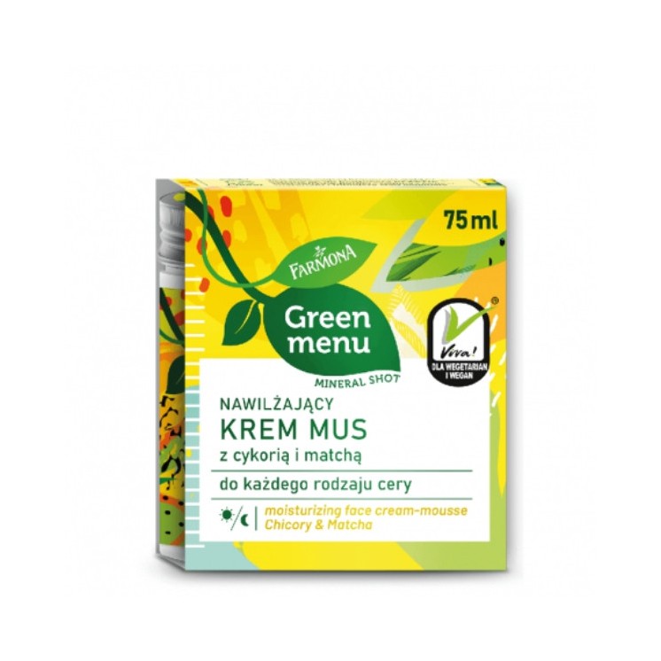 Farmona Green Menu зволожуючий крем для обличчя з цикорієм і матча 75 мл