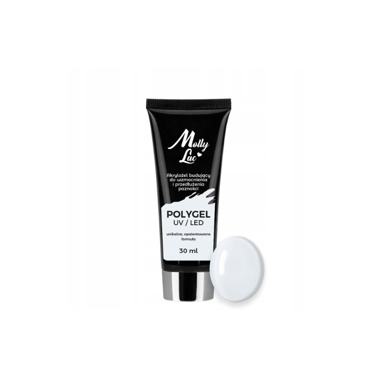 MollyLac PolyGel Akrylożel budujący do wzmacniania i przedłużania paznokci Natural 30 ml