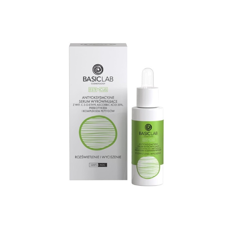 BasicLab Esteticus antyoksydacyjne Serum do twarzy wyrównujące z 20% Witaminą C 30 ml