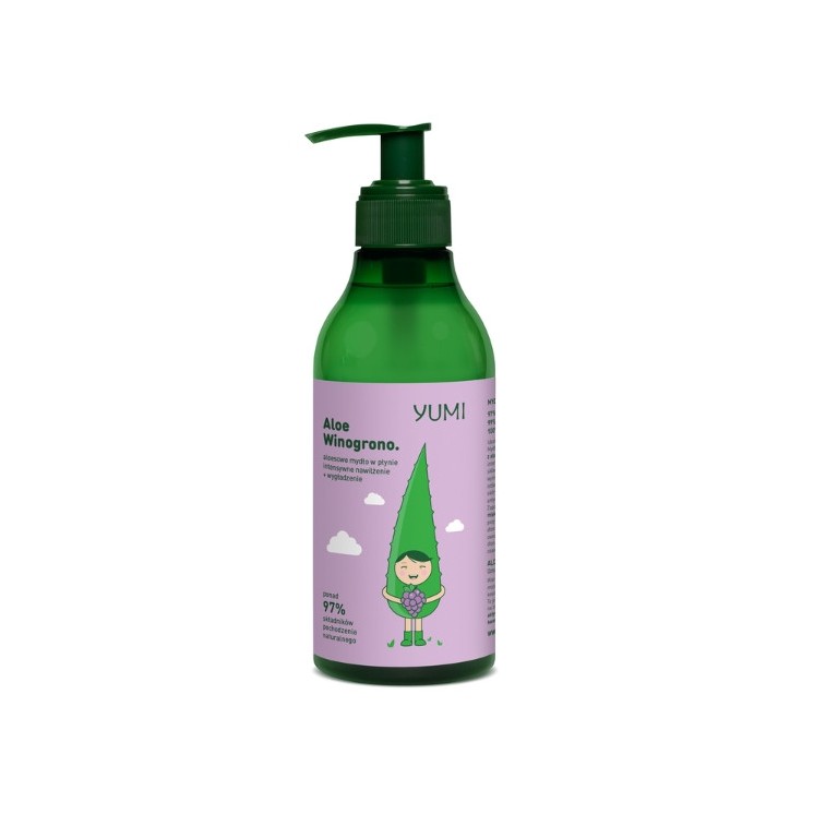Yumi aloesowe Mydło do rąk w płynie intensywnie nawilżające Winogrono 300 ml