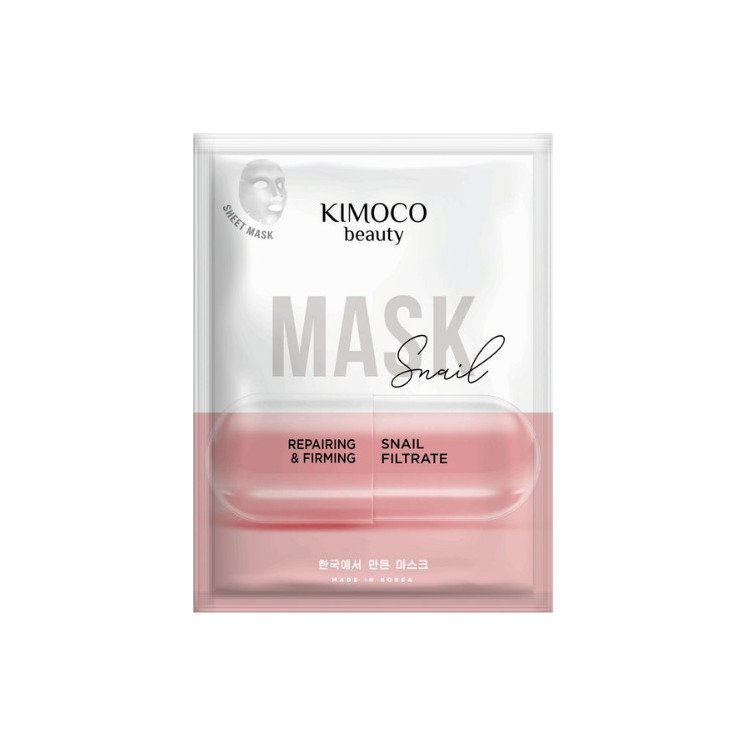 Kimoco Beauty regenerująco-ujędrniająca Maska do twarzy w płacie z Filtratem ze śluzu ślimaka 23 ml