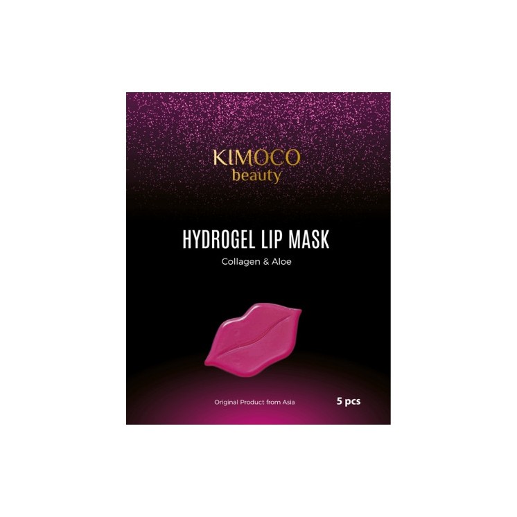 Kimoco Beauty hydrożelowa Maska na usta nawilżająca 5 sztuk