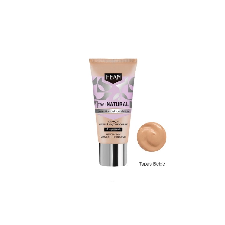 Hean Feel Natural Podkład kryjąco-nawilżający /04/ Tapas Beige 30 ml