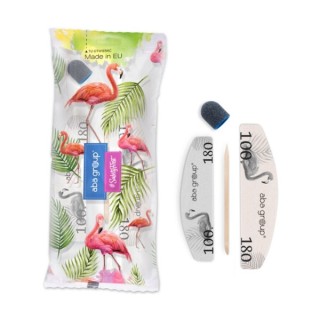 Pedicure набір Aba Group 100/180: пилка + полірувальник + ковпачок 120R7 + дерев'яна паличка