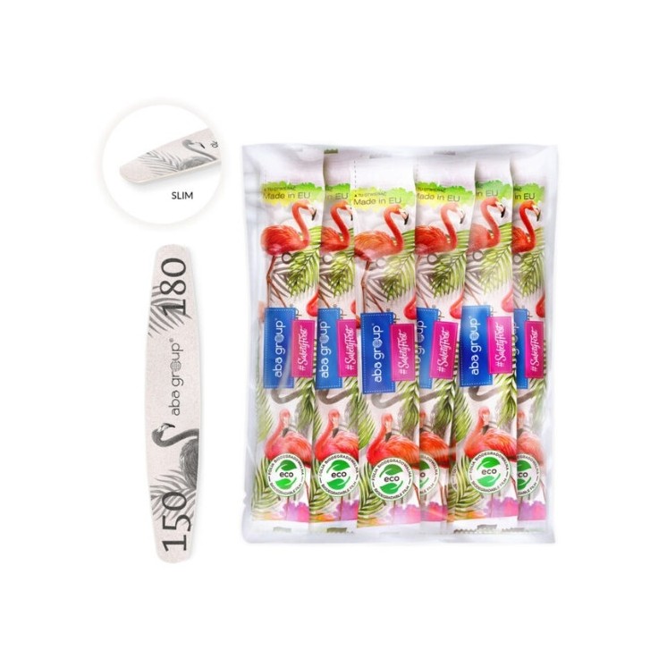 Aba Group Safe Package Ellipse Nail File Slim Flaming 150/180 25 Pieces