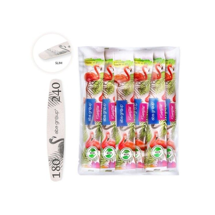 Aba Group Safe Pakket Ellips Nagelvijl Slim Flaming 180/240 25 Stuks