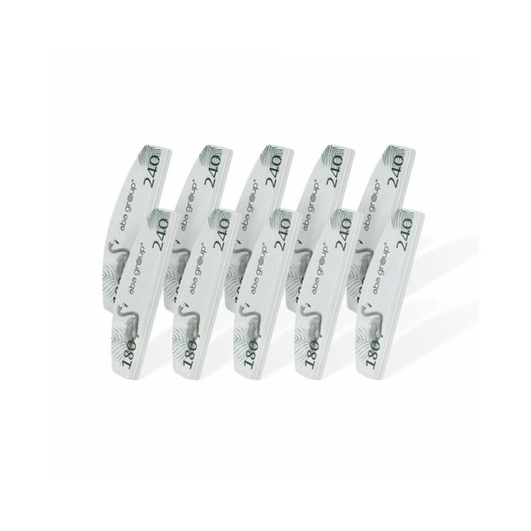 Полірувальник для нігтів Aba Group Sweet Mini Crescent Flaming 180/240 10 шт.